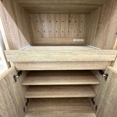 【ジャングルジャングル滋賀草津店】ジモティ来店特価!!　食器棚　ナチュラル　J-2511112の画像