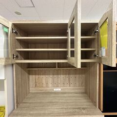 【ジャングルジャングル滋賀草津店】ジモティ来店特価!!　食器棚　ナチュラル　J-2511112の画像