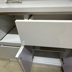 【ジャングルジャングル滋賀草津店】ジモティ来店特価!!　食器棚　ホワイト　J-2511113の画像