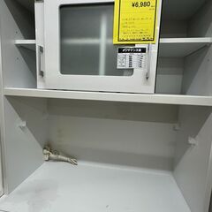 【ジャングルジャングル滋賀草津店】ジモティ来店特価!!　食器棚　ホワイト　J-2511113の画像