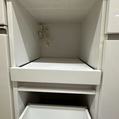 【ジャングルジャングル滋賀草津店】ジモティ来店特価!!　食器棚　ホワイト　J-2511113の画像