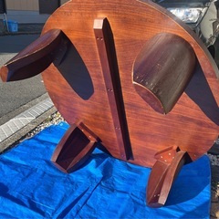 円卓 ちゃぶ台 座卓 食台 古民家 古道具 昭和レトロの画像