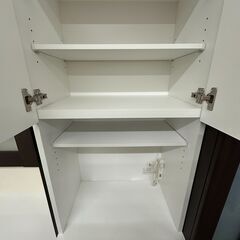 【ジャングルジャングル滋賀草津店】ジモティ来店特価!!　食器棚　ニトリ　ホワイト　J-2511114の画像