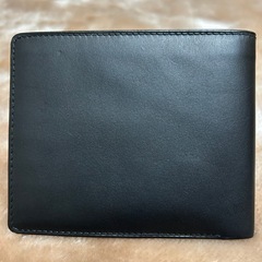 dunhill ダンヒル 二つ折り財布 折財布 さいふ サイフ wallet 小銭入れ無 札入れ black ブラック黒色系 無地ロゴレザースペイン製メンズmen’s男性用紳士の画像