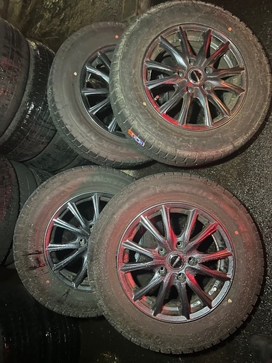 195/65r15 91Qスタッドレスタイヤ36週22年製とホイール4本セット