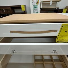 【ジャングルジャングル滋賀草津店】ジモティ来店特価!!　チェスト　ナチュラル×ホワイト　J-2511118の画像