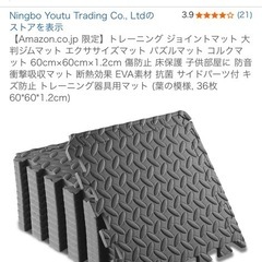 パズルマット　60㎝×60㎝　厚み1.2㍉　20枚の画像