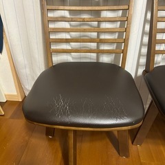 回転式　 ダイニングチェア2脚セットの画像
