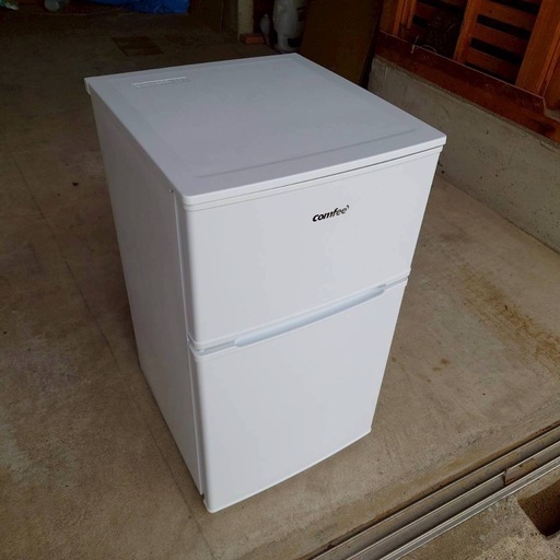 【極美品】コンフィー　2ドア冷蔵庫　90L　2025年製　引取りのみ