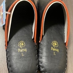 定価5280円！　新品 Pansy 9723 黒 スリッパ Lサイズの画像