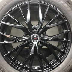 【BS BLIZZAK DM-V2 255/55R19】スタッドレス【LOXARNY マルチフォルケッタ 19インチ 8J5HPCD114.3+38】23年製 バリ溝 レクサスRX等 STL086の画像