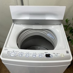 R528 ☀️ Haier 洗濯機（洗濯4.5㎏) 21年製 JW-E45CF ⭐ 動作確認済 ⭐ クリーニング済の画像