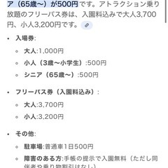 仙台八木山ベニーランド　入園チケット　乗り物チケットの画像