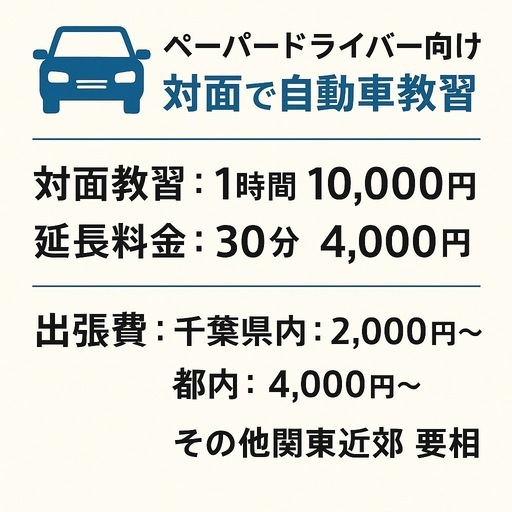 ペーパードライバーの為の自動車教習
