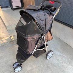 【現金可】WEIMALL ペットカート 折り畳み 3輪 360度回転 小回りスムーズ 超小型犬 小型犬 中型犬 猫 バスケット ペットバギー 猫 ドッグカート ペット用 通院 散歩 （ブラック） PT0016BKの画像