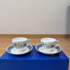 Wedgwood Susie Cooper Glen Mist ペアティーカップの画像