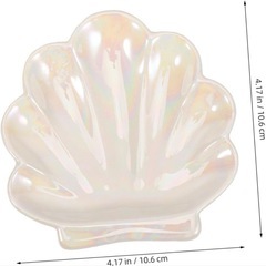 貝殻型セラミックアクセサリーケース 10.6cm (2枚)の画像