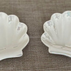 貝殻型セラミックアクセサリーケース 10.6cm (2枚)の画像