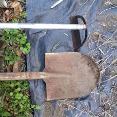 中古★農作業用具 スコップ、鋤、ノコギリ　セットでの画像