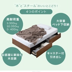 セミダブルベッドフレームの画像