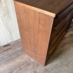 木製キャビネット カウンターボード ウォールナット チェスト タンス 箪笥 天然木 自然塗装  アンティークの画像
