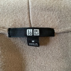 ユニクロ UNIQLO レディース ロングコート ニット ベルト付きの画像