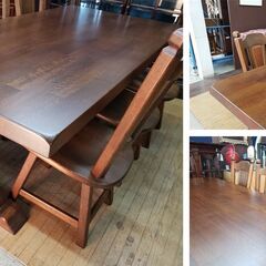 K27　美品　オランダ製 ダッチ　カントリー ダイニング７点セットの画像