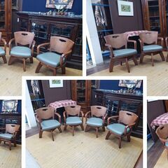 K28　美品　光製作所 回転式ダイニング 5点セットの画像