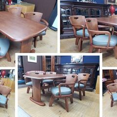 K28　美品　光製作所 回転式ダイニング 5点セットの画像