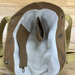 【ハンドメイド】帆布トートバッグ 肩がけ ベージュ 1128 新品未使用 の画像