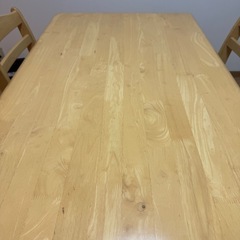 【木製ダイニングセット】テーブル＋椅子4脚／大切に使ってきました／幅120cmの画像