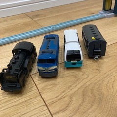 商談中☆無料　ダイソー　プチ電車　つなげて遊ぶ電車のおもちゃセットの画像