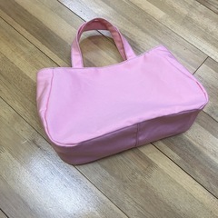 【ハンドメイド】帆布トートバッグ ピンクペットボトルホルダー付 1128新品未使用の画像