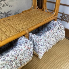 籐家具＊ハンガーラック＊引き出し付き◆状態良好＊津久見市お取引希望の画像