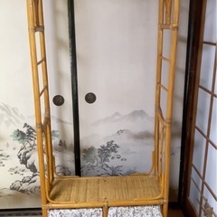 籐家具＊ハンガーラック＊引き出し付き◆状態良好＊津久見市お取引希望の画像