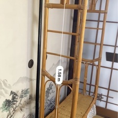 籐家具＊ハンガーラック＊引き出し付き◆状態良好＊津久見市お取引希望の画像