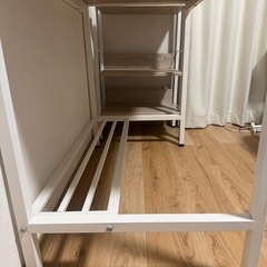 【デスク＆ラックのセット】ナフコ購入／幅90cmデスク＋高さ140cmラック／状態良好の画像