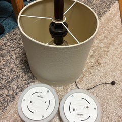 【照明3つセット！】ファブリックライトとアイリスオーヤマシーリングライトLED×2ヶ 小型照明　の画像