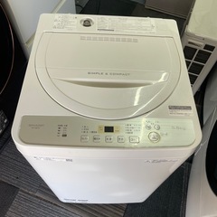 北九州市内配送無料　保証付き　シャープES-GE5C-W 全自動洗濯機 ホワイト系 [洗濯5.5kg /乾燥機能無 /上開きの画像