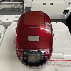 配送可能　保証付き HITACHI 炊飯器 RZ-SV100K メタリックレッドの画像