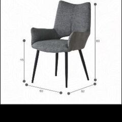 配達可★ほぼ未使用 ダイニングチェア 肘付き 2脚セットの画像