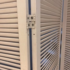 ルーバーパーテーション（3連）ホワイト の画像