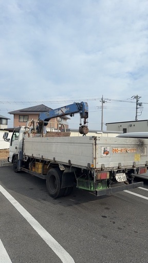 ユニック 3段 ラジコン 5速MT クレーン 積載2t 平ボデ2T