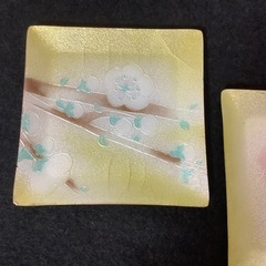 美品　昭和レトロ　七宝焼　銘々皿　菓子皿　紅梅　白梅　店　工芸品の画像