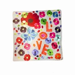 YSL美術館の花柄 LOVE 刺繍 クッションカバー 45ｘ45 2個セット新品の画像