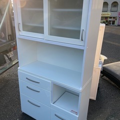 配送可能 キッチンボード 食器棚 レンジ台 収納の画像