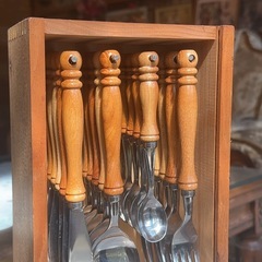 20本 木製ハンドル Tomi woodyカトラリーセットの画像