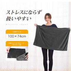 電気毛布 掛け敷き兼用 ひざ掛け 【3段階調温 LEDディスプレイ表示】 電気ブランケット タイマー付き 自動オフ 防寒対策 USB ブランケット 暖房毛布 ヒーター付きの画像