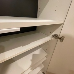 収納　
棚　鍵付き　ホワイトの画像
