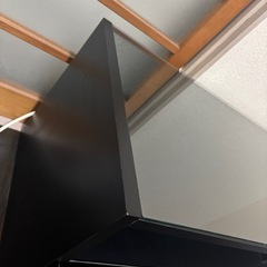 【引取限定】テレビ台（ガラス天板付き／収納力◎／高級感ブラック）の画像